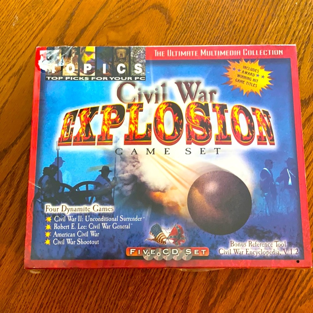 Ultra rare never opened 5 CD Civil War game set